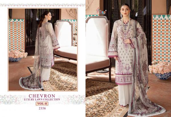 Shree Chevron Luxury Lawn Collection 8 Pakistani Salwar Suits